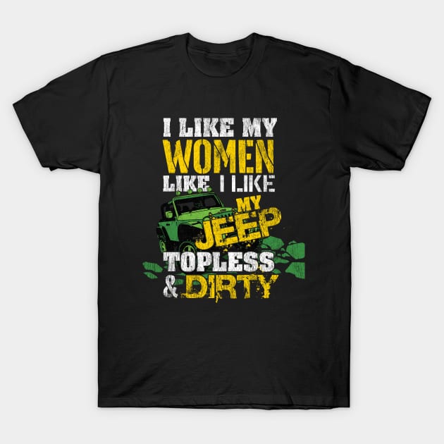 Jeep Lovers 4x4 T-Shirt by Vector Deluxe